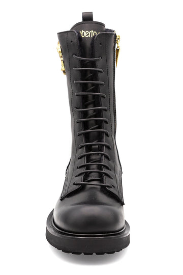 8940 Roberto Cavalli Combat Boots / Black